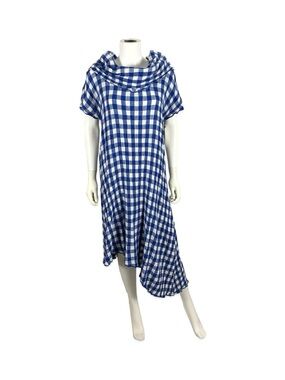 Dunes Vintage Gingham Plaid Gauze Dress